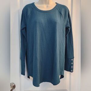 NWOT Chaser‎ Teal Green Long Sleeve Thermal Size M